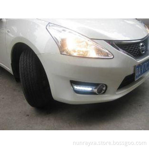 Nissan TIIDA LED DRL Lights High Brightness , Plastic and C